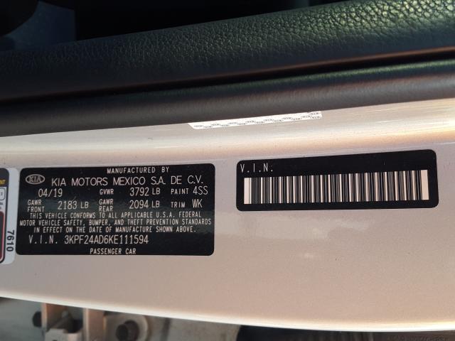 Photo 9 VIN: 3KPF24AD6KE111594 - KIA FORTE FE 