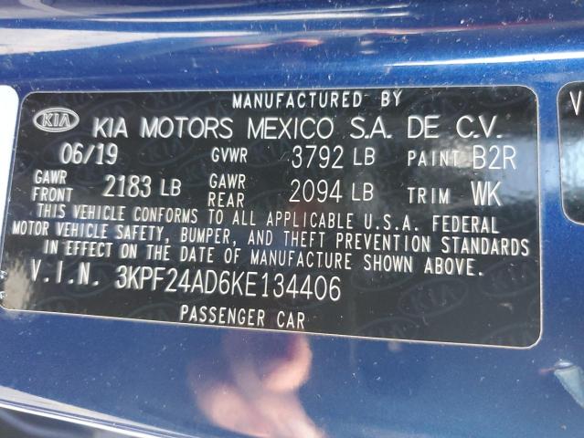 Photo 11 VIN: 3KPF24AD6KE134406 - KIA FORTE FE 