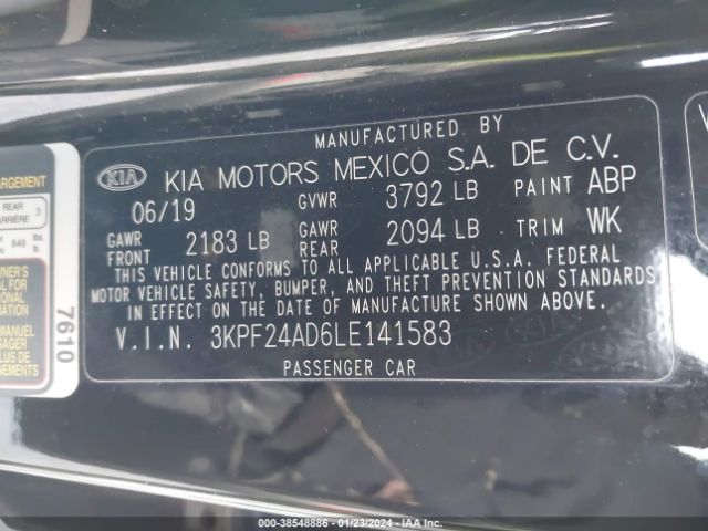 Photo 8 VIN: 3KPF24AD6LE141583 - KIA FORTE 