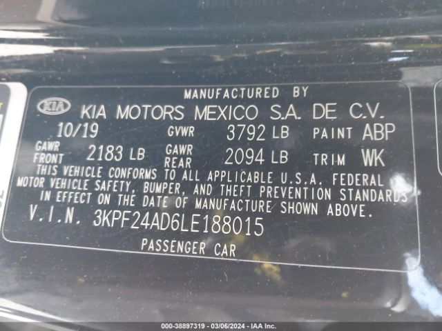 Photo 8 VIN: 3KPF24AD6LE188015 - KIA FORTE 