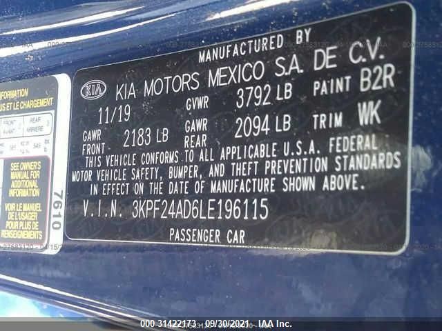 Photo 8 VIN: 3KPF24AD6LE196115 - KIA FORTE 