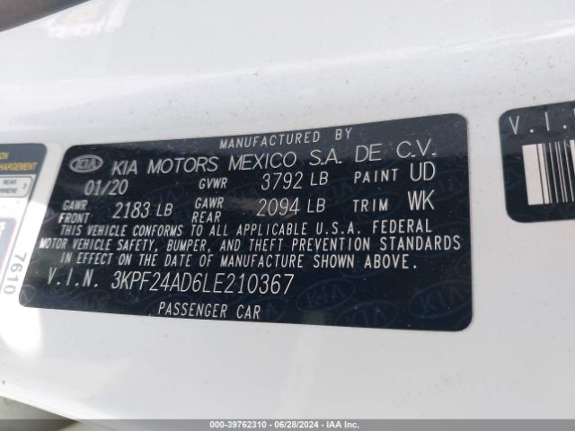 Photo 8 VIN: 3KPF24AD6LE210367 - KIA FORTE 