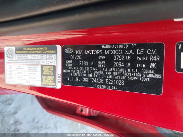 Photo 8 VIN: 3KPF24AD6LE221028 - KIA FORTE 