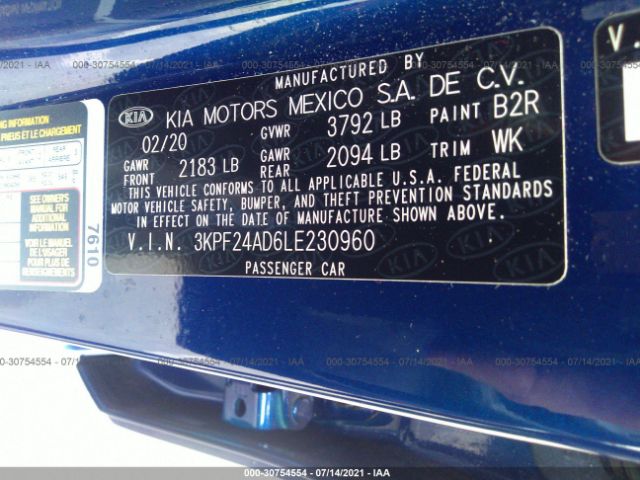 Photo 8 VIN: 3KPF24AD6LE230960 - KIA FORTE 