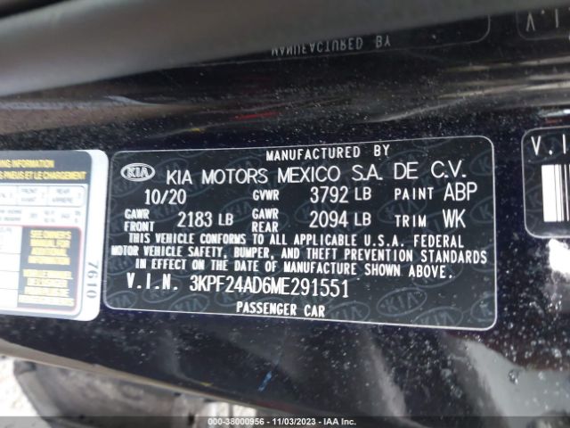 Photo 8 VIN: 3KPF24AD6ME291551 - KIA FORTE 