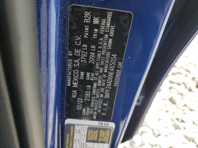 Photo 11 VIN: 3KPF24AD6NE465054 - KIA FORTE FE 