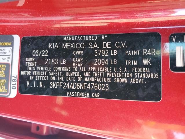 Photo 11 VIN: 3KPF24AD6NE476023 - KIA FORTE FE 