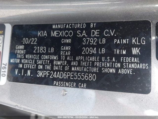 Photo 8 VIN: 3KPF24AD6PE555680 - KIA FORTE 