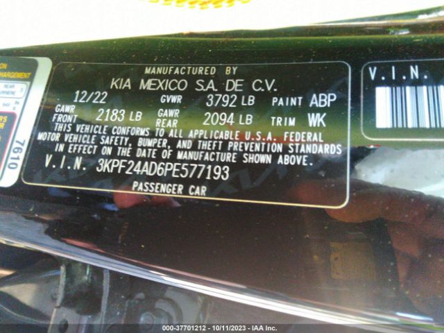 Photo 8 VIN: 3KPF24AD6PE577193 - KIA FORTE 