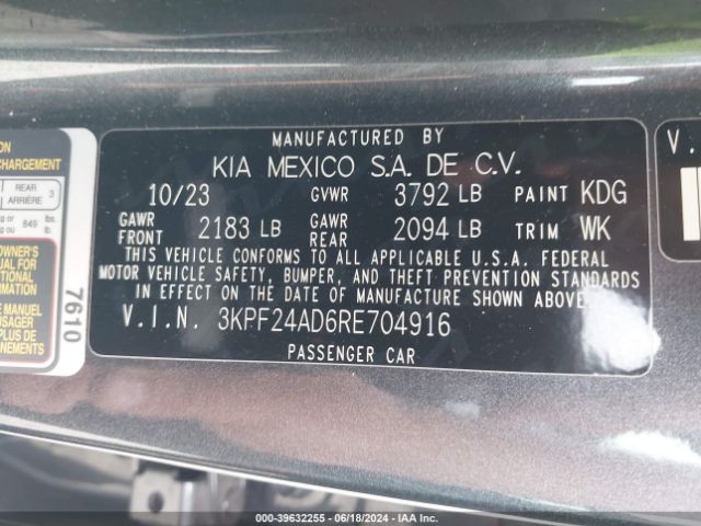 Photo 8 VIN: 3KPF24AD6RE704916 - KIA FORTE 