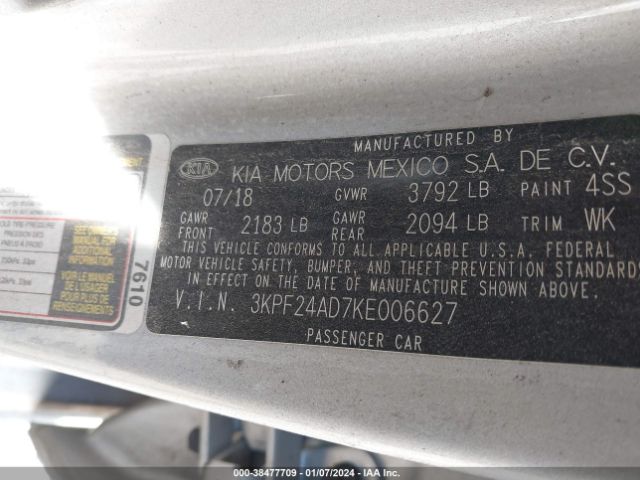 Photo 8 VIN: 3KPF24AD7KE006627 - KIA FORTE 