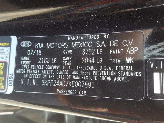 Photo 9 VIN: 3KPF24AD7KE007891 - KIA FORTE 