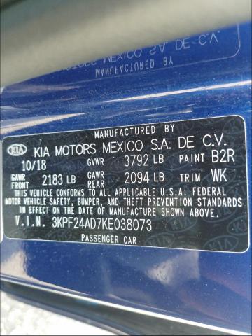 Photo 9 VIN: 3KPF24AD7KE038073 - KIA FORTE FE 