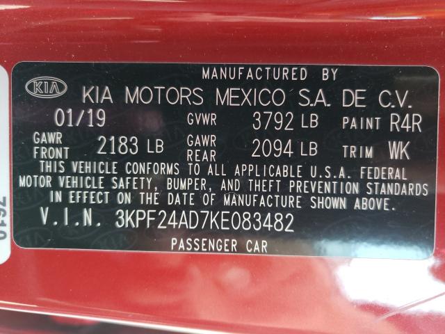 Photo 9 VIN: 3KPF24AD7KE083482 - KIA FORTE FE 