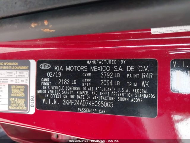 Photo 8 VIN: 3KPF24AD7KE095065 - KIA FORTE 