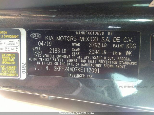 Photo 8 VIN: 3KPF24AD7KE112091 - KIA FORTE 