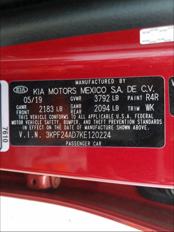 Photo 9 VIN: 3KPF24AD7KE120224 - KIA FORTE FE 