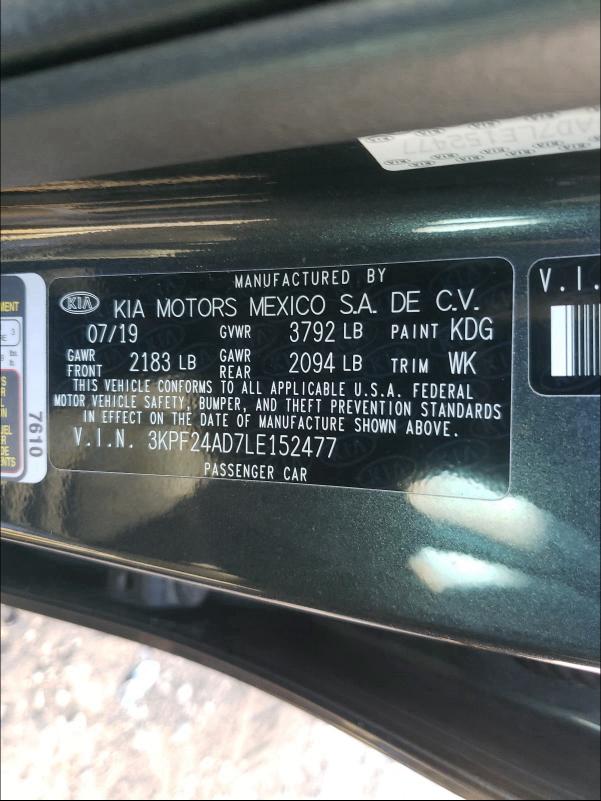 Photo 9 VIN: 3KPF24AD7LE152477 - KIA FORTE FE 