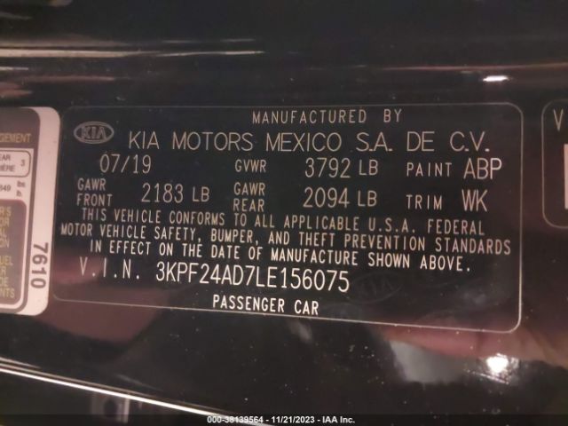 Photo 8 VIN: 3KPF24AD7LE156075 - KIA FORTE 