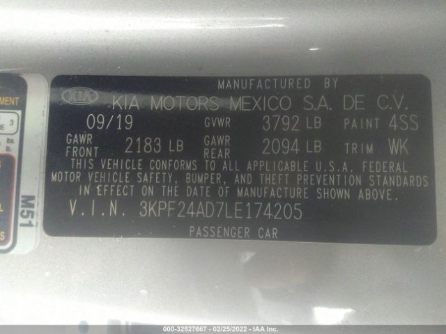 Photo 8 VIN: 3KPF24AD7LE174205 - KIA FORTE 