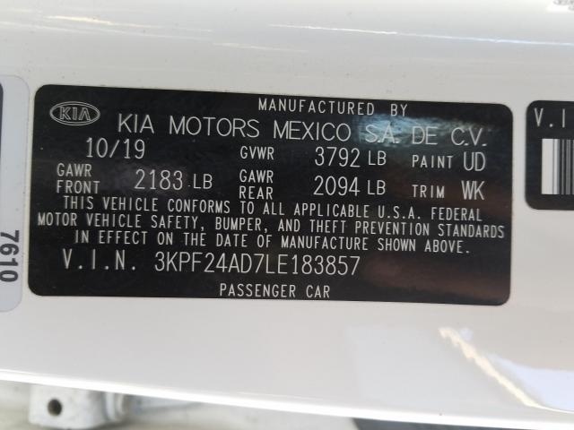 Photo 9 VIN: 3KPF24AD7LE183857 - KIA FORTE FE 