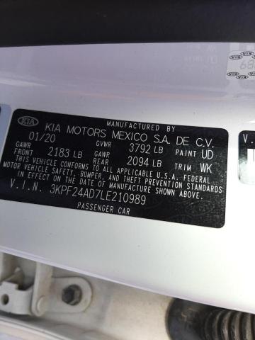 Photo 9 VIN: 3KPF24AD7LE210989 - KIA FORTE FE 