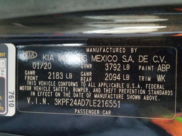 Photo 9 VIN: 3KPF24AD7LE216551 - KIA FORTE FE 