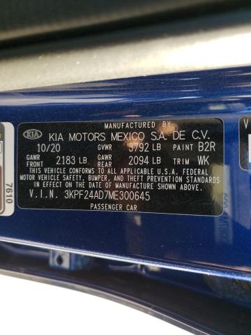 Photo 9 VIN: 3KPF24AD7ME300645 - KIA FORTE FE 