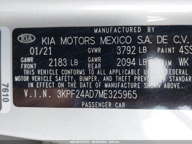 Photo 8 VIN: 3KPF24AD7ME325965 - KIA FORTE 