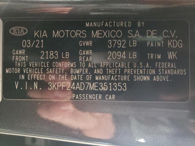 Photo 11 VIN: 3KPF24AD7ME351353 - KIA FORTE FE 