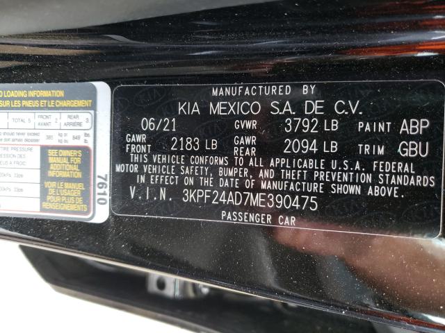 Photo 9 VIN: 3KPF24AD7ME390475 - KIA FORTE FE 