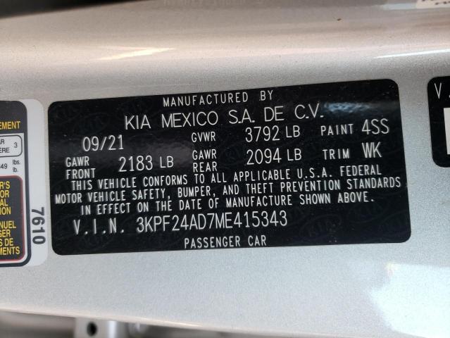 Photo 9 VIN: 3KPF24AD7ME415343 - KIA FORTE FE 