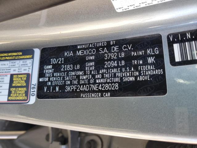 Photo 9 VIN: 3KPF24AD7NE428028 - KIA FORTE FE 