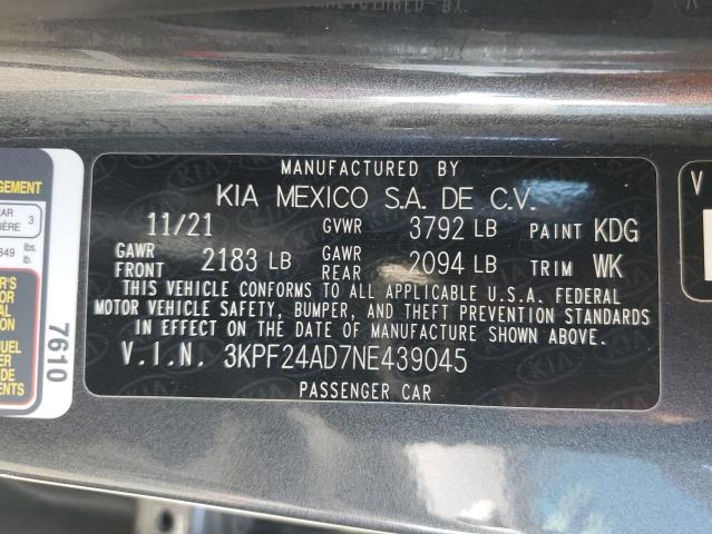 Photo 11 VIN: 3KPF24AD7NE439045 - KIA FORTE FE 