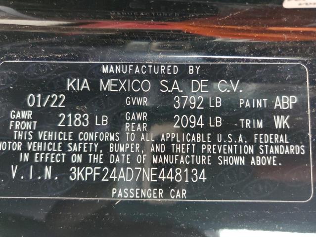 Photo 9 VIN: 3KPF24AD7NE448134 - KIA FORTE FE 