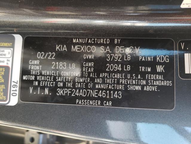 Photo 9 VIN: 3KPF24AD7NE461143 - KIA FORTE FE 