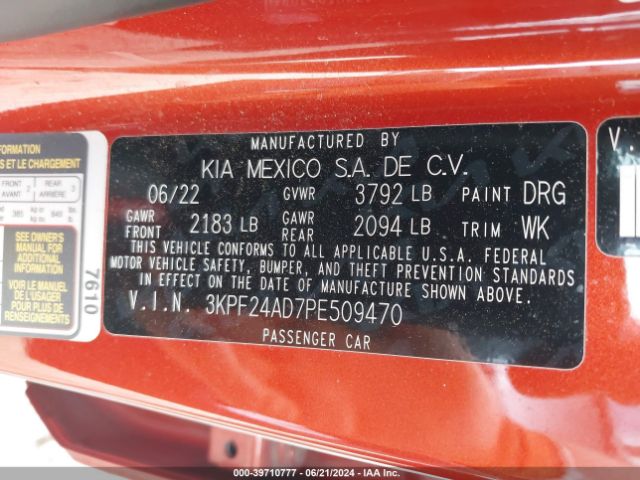 Photo 8 VIN: 3KPF24AD7PE509470 - KIA FORTE 