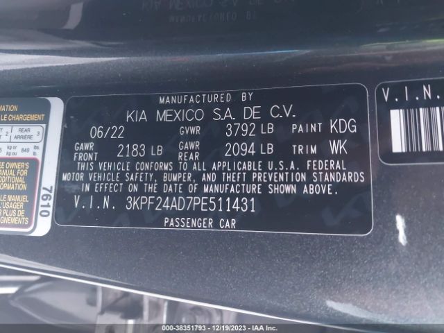 Photo 8 VIN: 3KPF24AD7PE511431 - KIA FORTE 