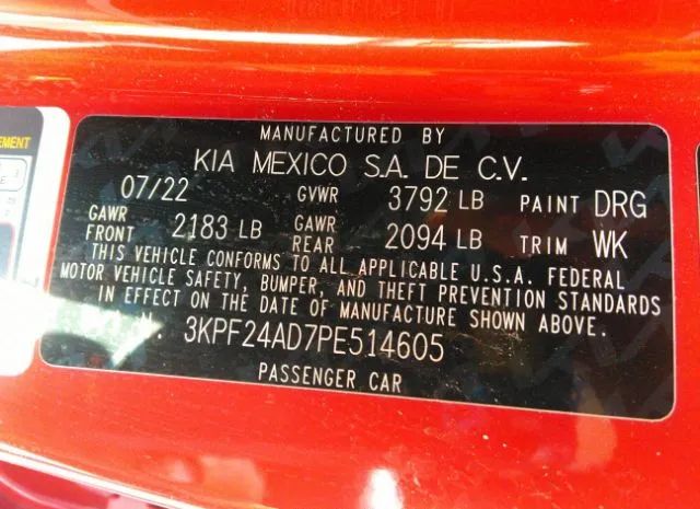 Photo 8 VIN: 3KPF24AD7PE514605 - KIA FORTE 