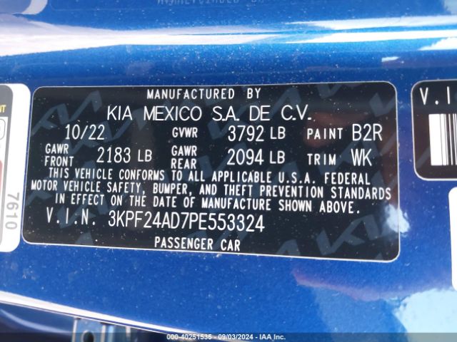 Photo 8 VIN: 3KPF24AD7PE553324 - KIA FORTE 