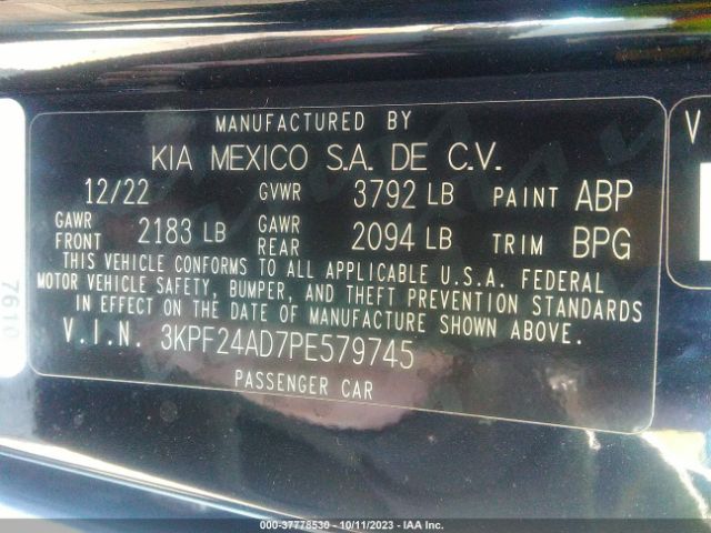 Photo 8 VIN: 3KPF24AD7PE579745 - KIA FORTE 