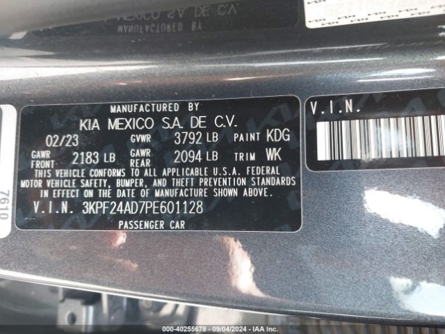 Photo 8 VIN: 3KPF24AD7PE601128 - KIA FORTE 