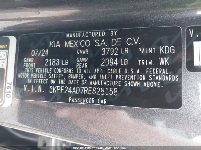 Photo 8 VIN: 3KPF24AD7RE828158 - KIA FORTE 