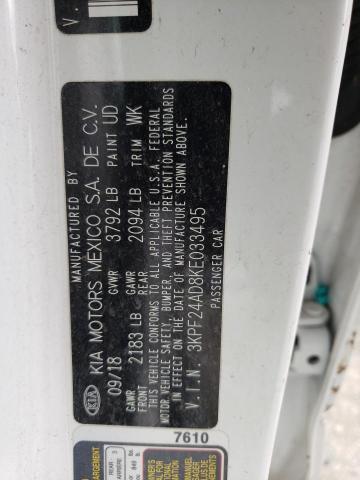 Photo 12 VIN: 3KPF24AD8KE033495 - KIA FORTE FE 