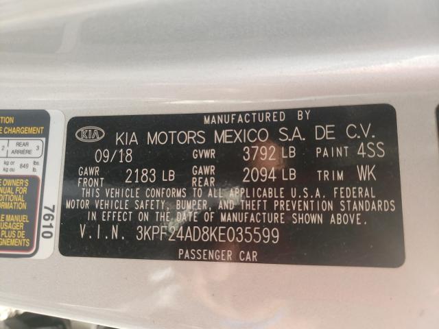 Photo 9 VIN: 3KPF24AD8KE035599 - KIA FORTE FE 