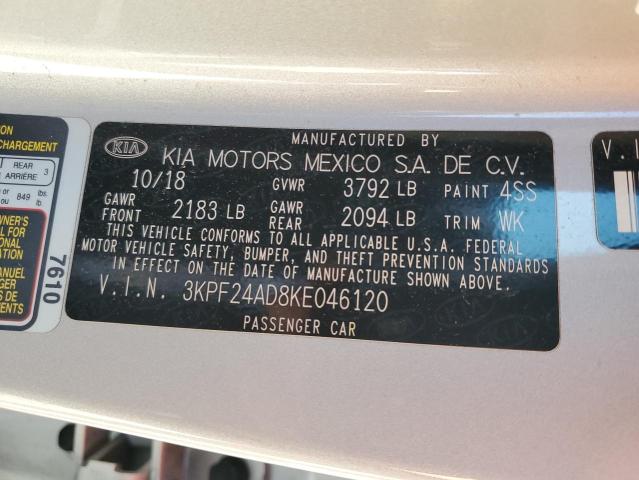 Photo 11 VIN: 3KPF24AD8KE046120 - KIA FORTE FE 