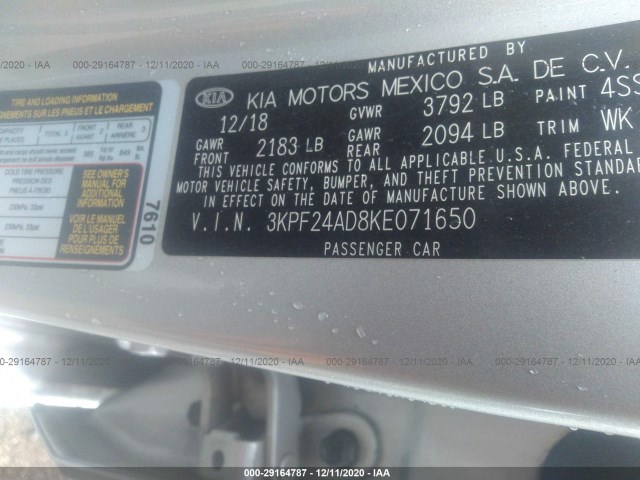 Photo 8 VIN: 3KPF24AD8KE071650 - KIA FORTE 