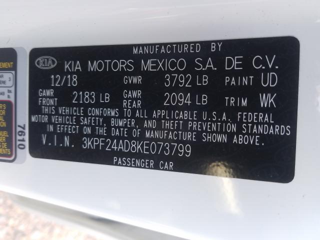 Photo 9 VIN: 3KPF24AD8KE073799 - KIA FORTE FE 