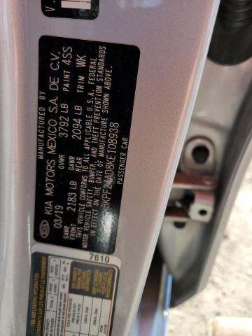 Photo 12 VIN: 3KPF24AD8KE108938 - KIA FORTE FE 