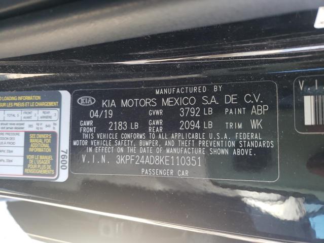 Photo 9 VIN: 3KPF24AD8KE110351 - KIA FORTE FE 